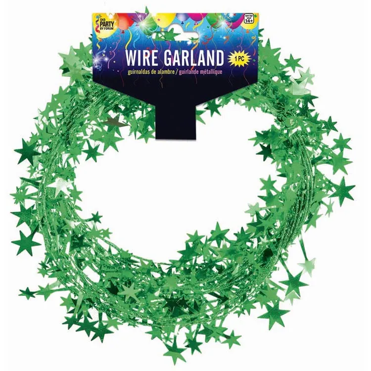 25 FT. STAR GARLAND - GREEN