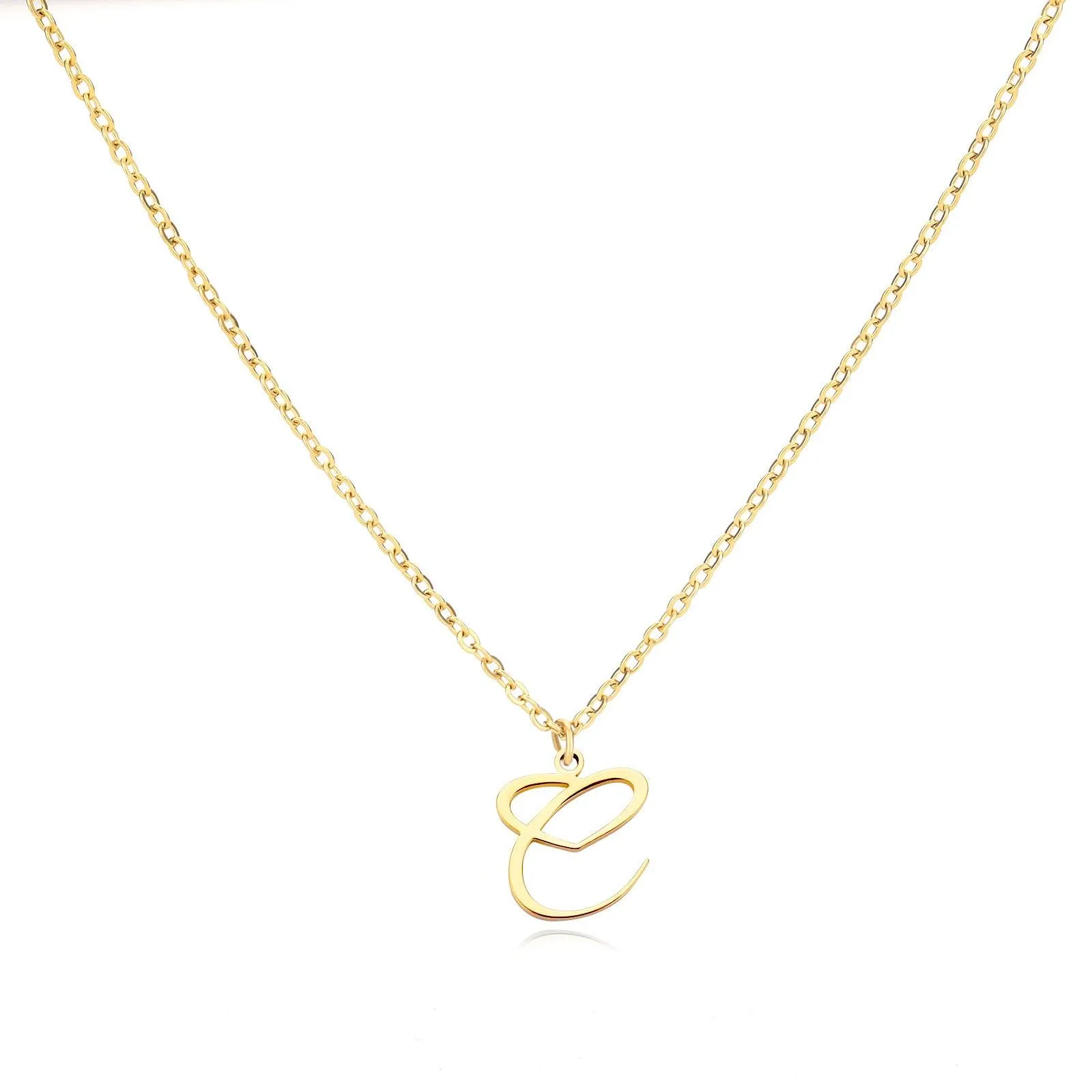 26 Letters Stainless Steel Necklace Female Creative Simple Love Letter Pendant Clavicle Chain