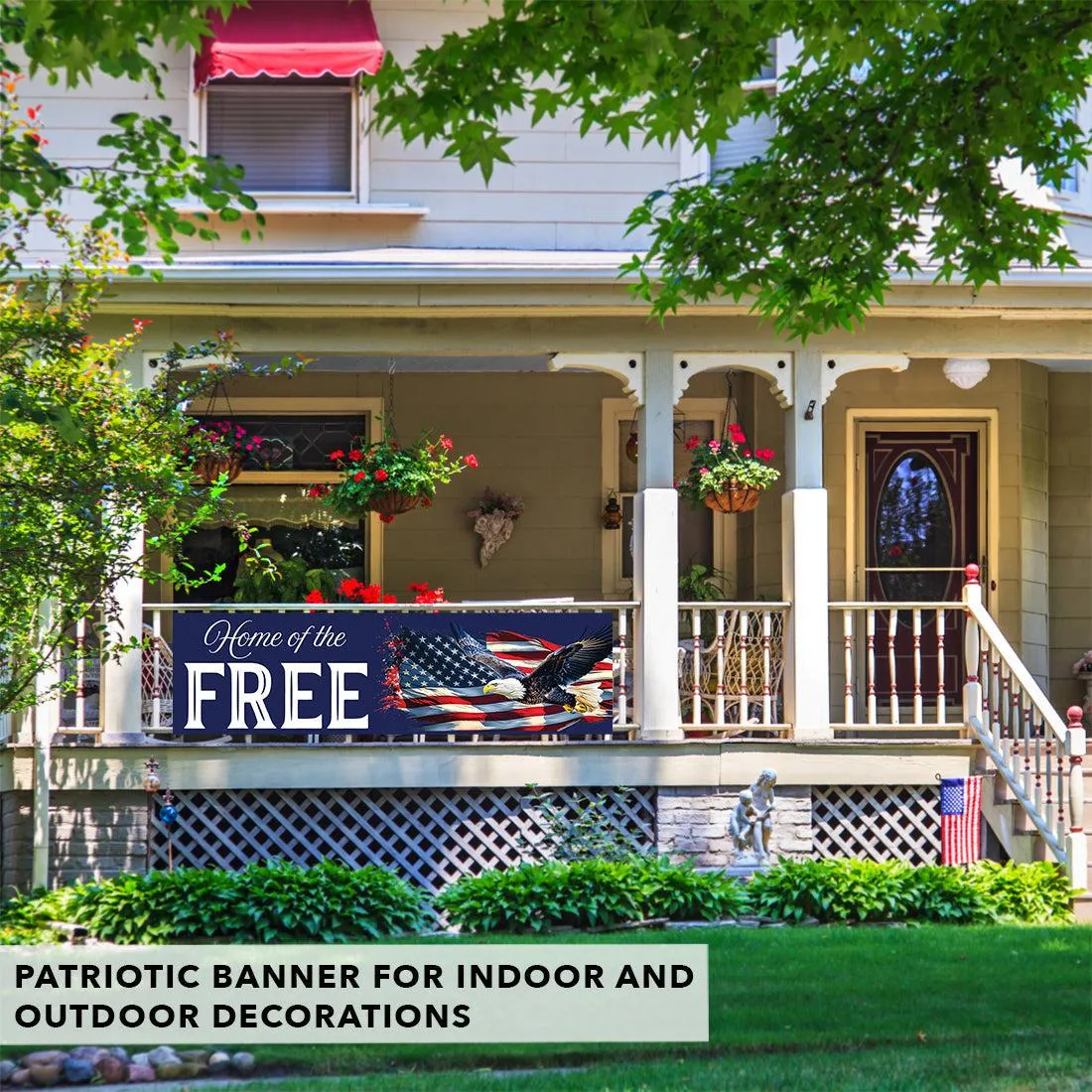 4th of July Decorations: Indoor & Outdoor Patriotic Banners, Set of 2