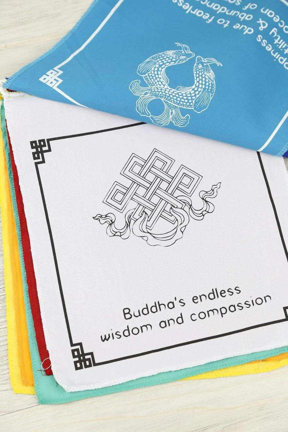 8 Auspicious Symbols Prayer Flags