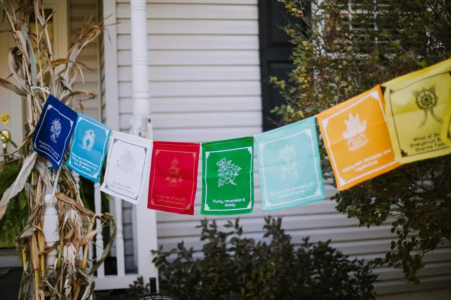 8 Auspicious Symbols Prayer Flags