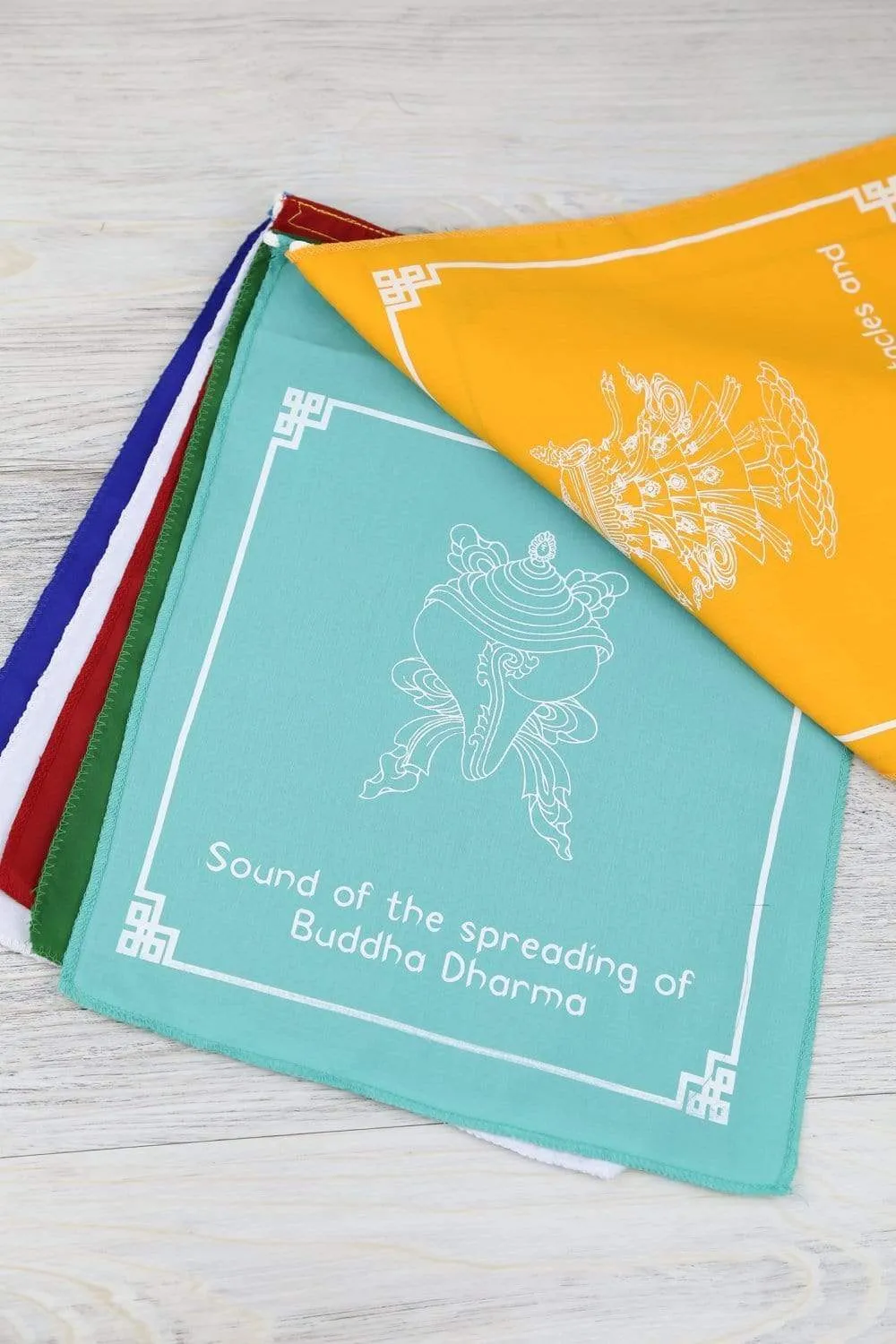 8 Auspicious Symbols Prayer Flags