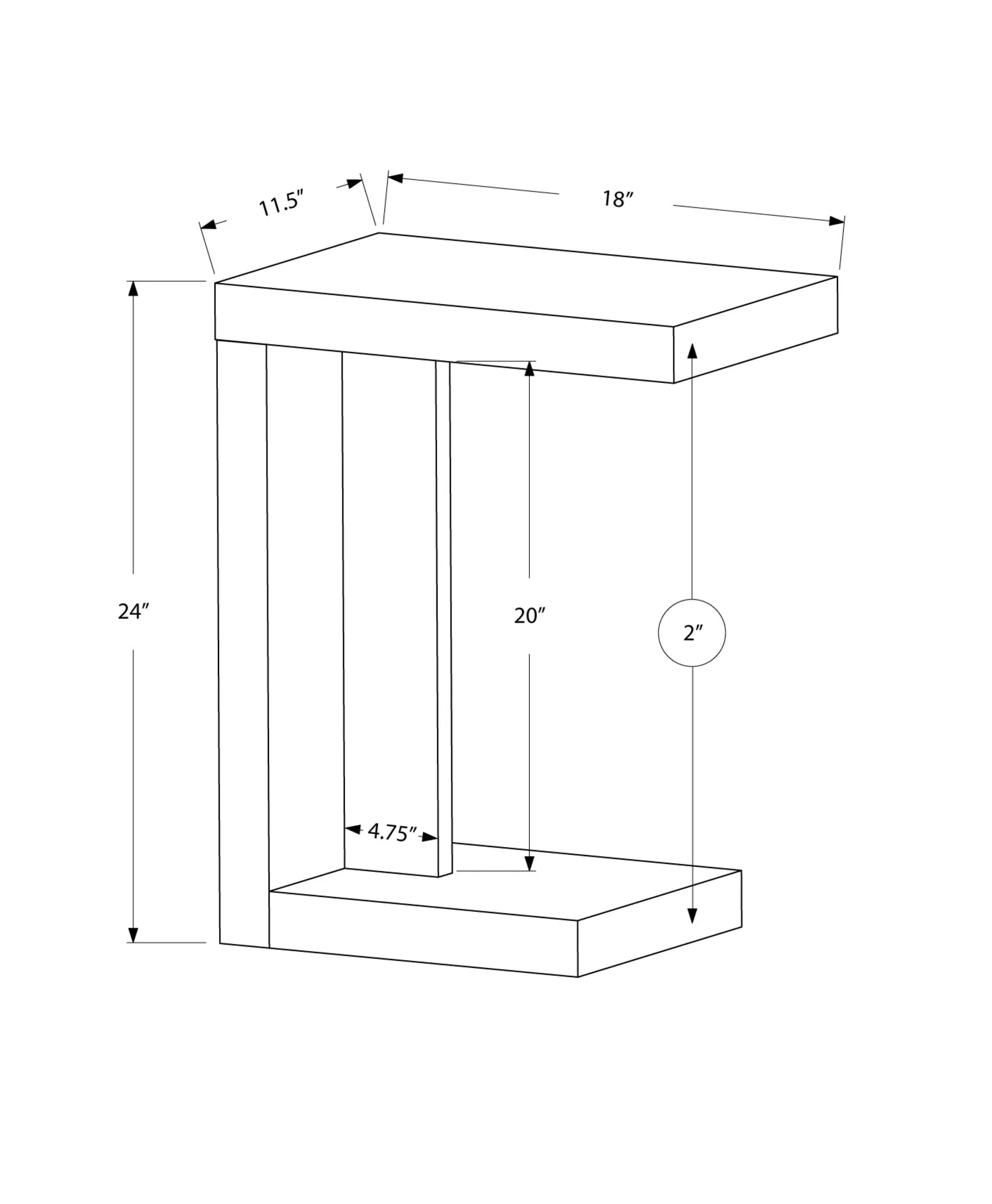 Accent Table - Cappuccino