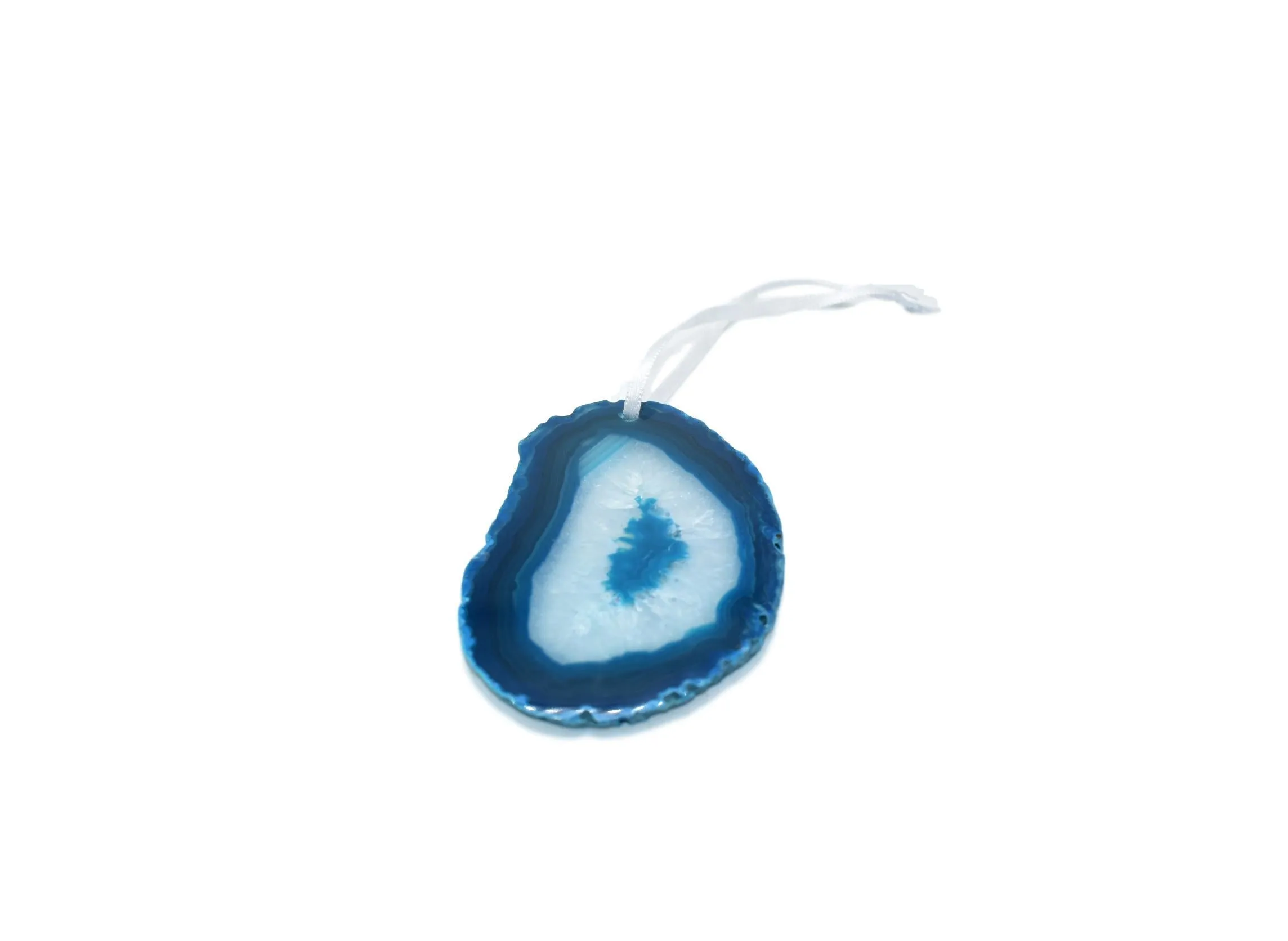 Agate Ornament with Natural Trim