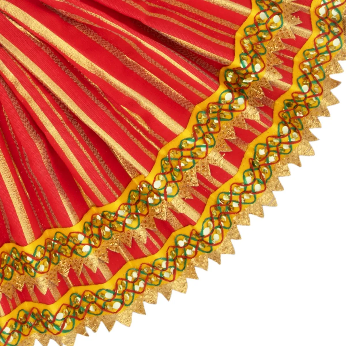 Amman Pavadai - 7 x 14 Inches | Mata Dress/ Devi Vastra/ Golden Border Mata Poshak for Deity/ Assorted Colour