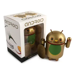 Android Mini Collectible Lucky Cat Series - Gold Lucky Cat w/ Koban Coin