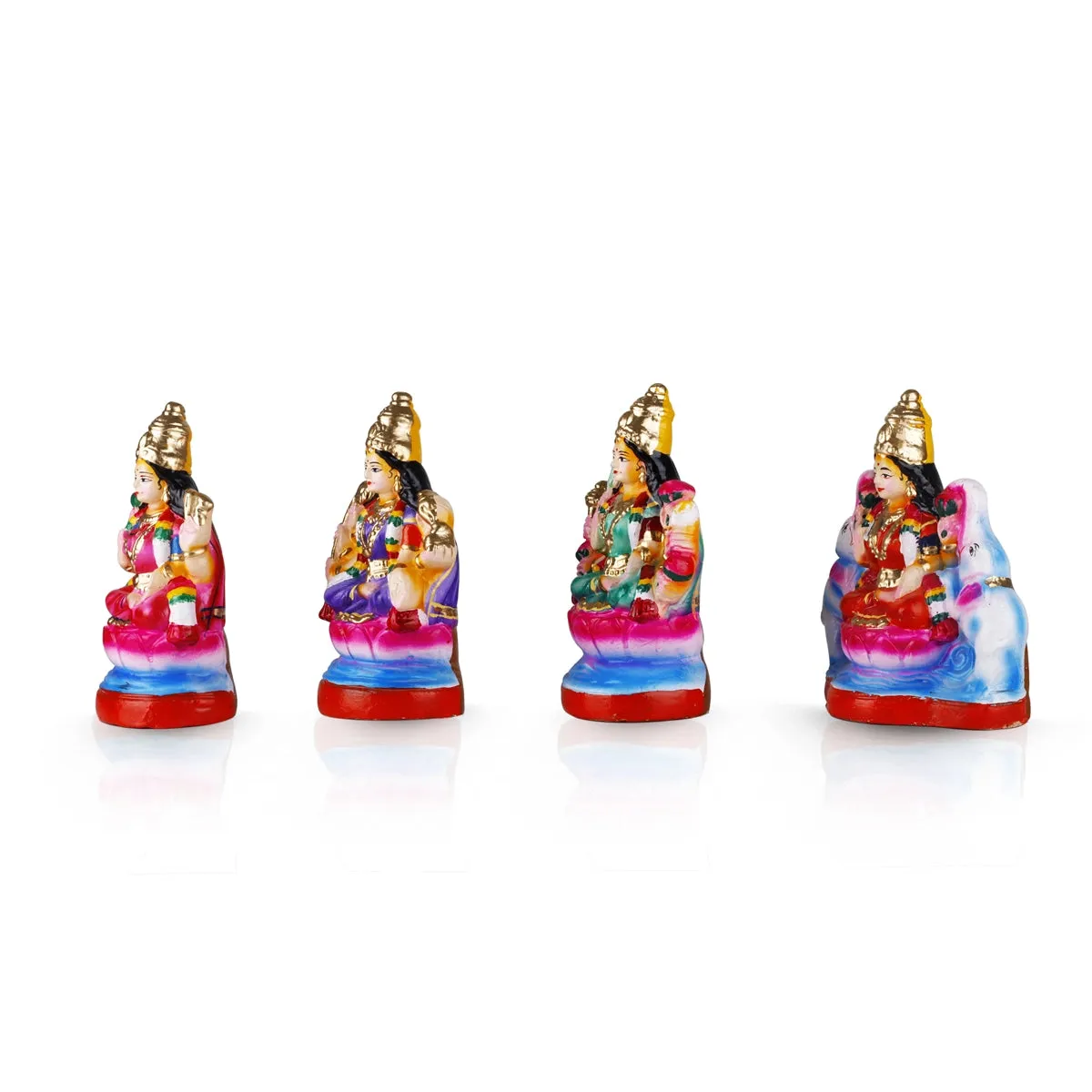 Ashtalakshmi Clay Golu Bommai Set - 8 x 7 Inches | Giri Golu Doll/ Navaratri Golu Bomma/Gombe/Bommai