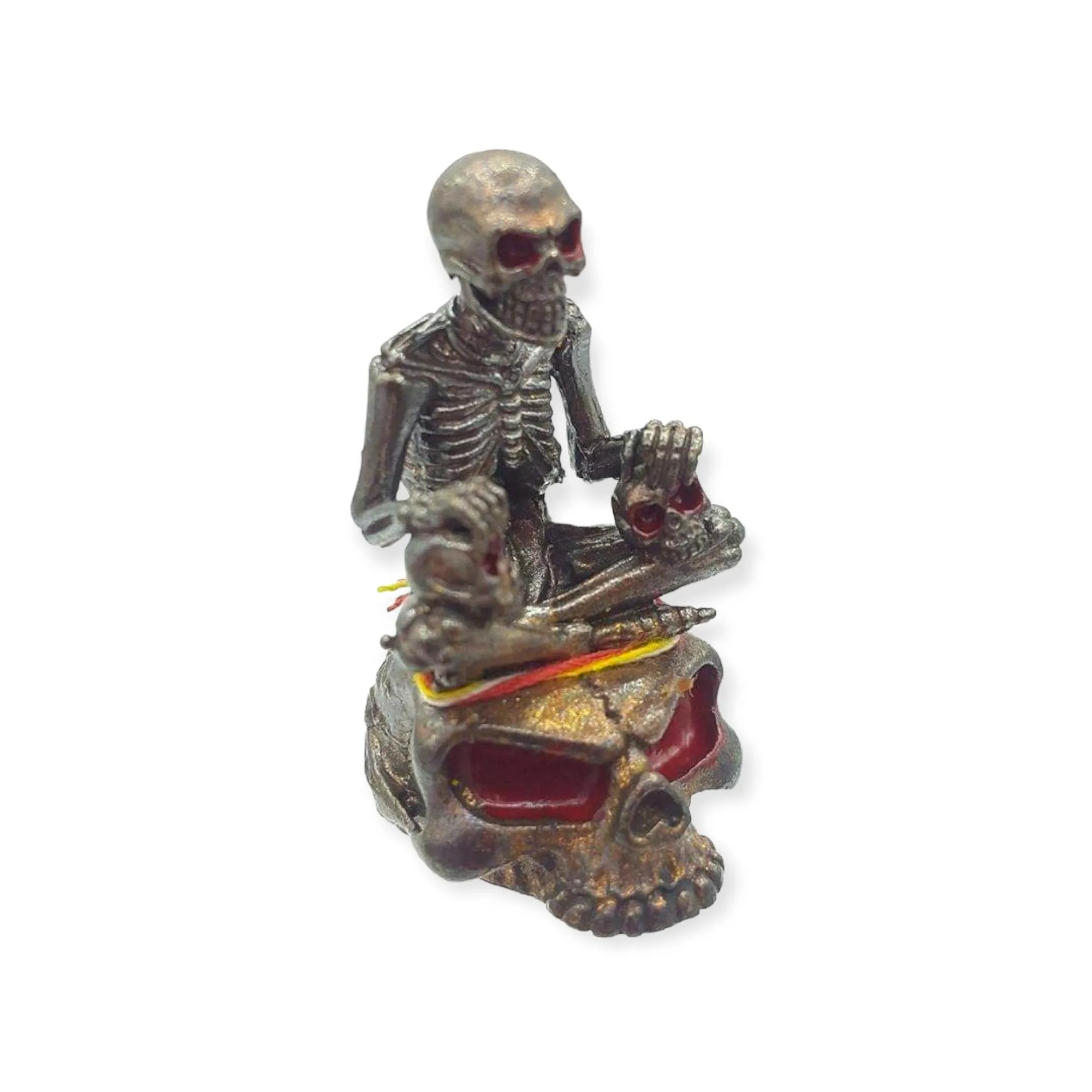 Authentic Thai Amulet Prai Ghost Skull Nai Bai Blessed by Kruba Porn. Bring wealth, money, lucky pendant, gambling luck. Thai occult sorcery Lucky charm Pendant