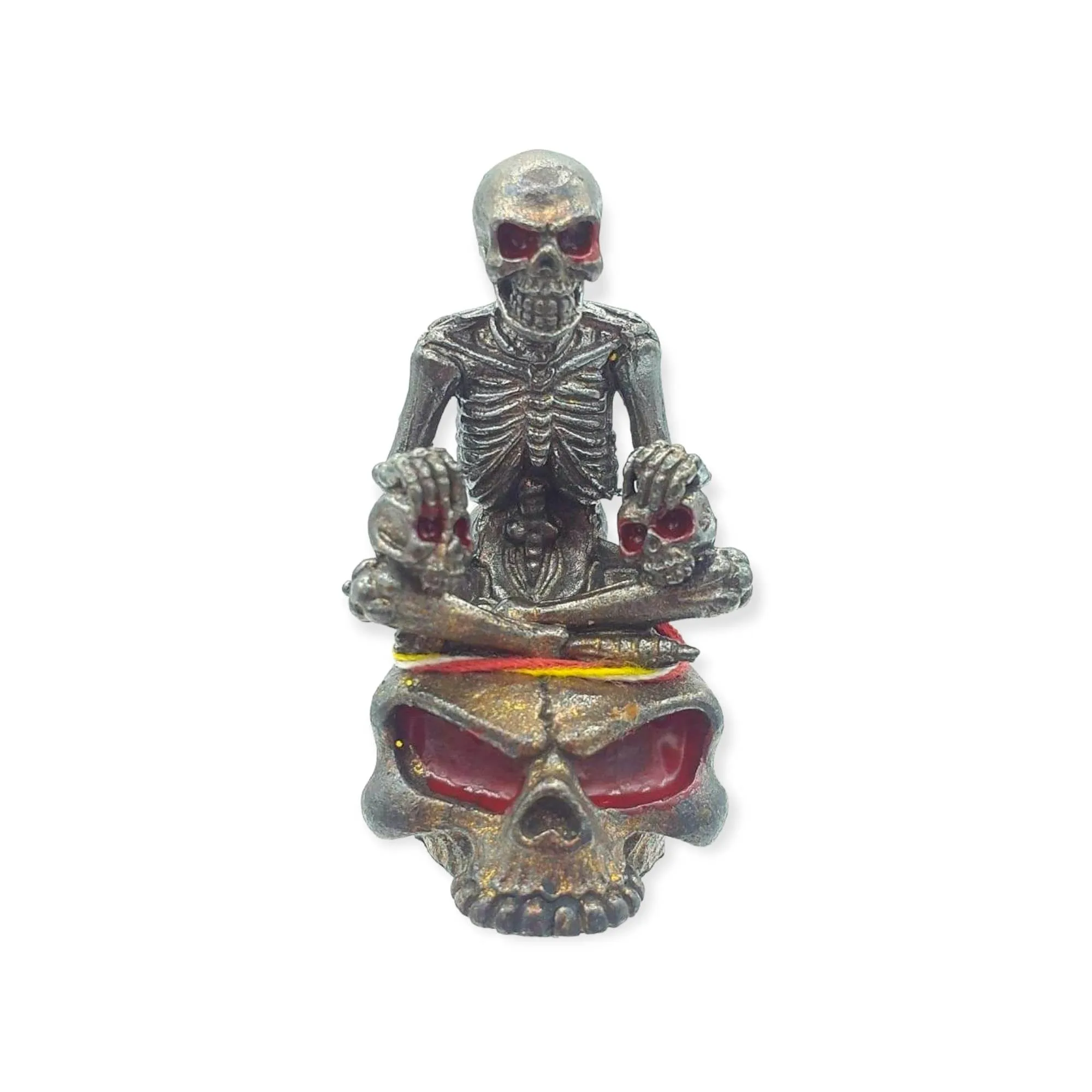 Authentic Thai Amulet Prai Ghost Skull Nai Bai Blessed by Kruba Porn. Bring wealth, money, lucky pendant, gambling luck. Thai occult sorcery Lucky charm Pendant