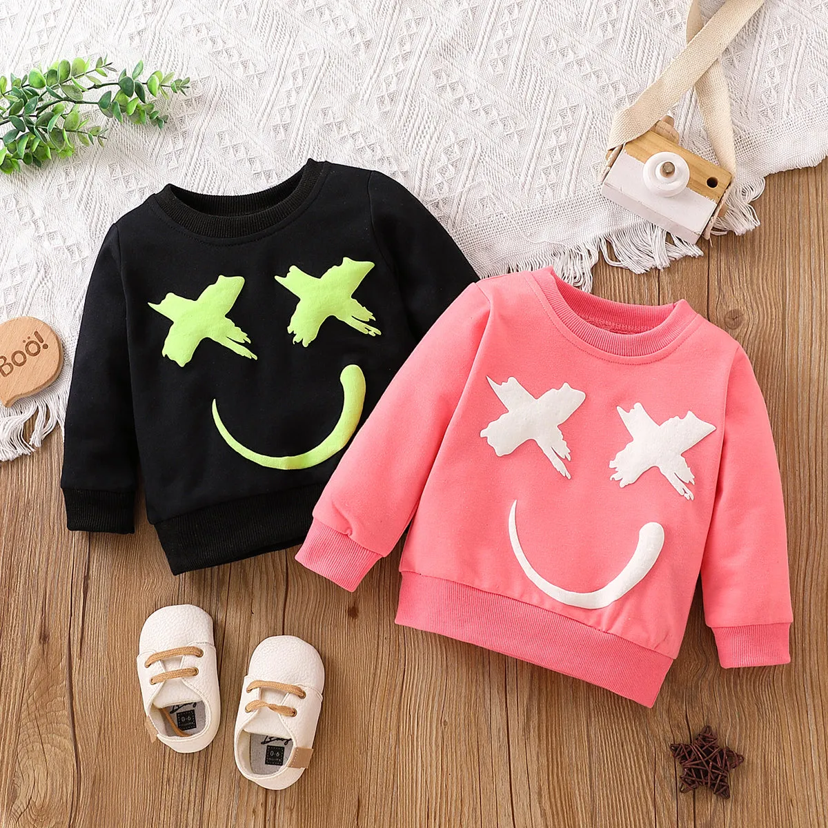 Baby Boy/Girl Glow in The Dark Print Long-sleeve Sweatshirt