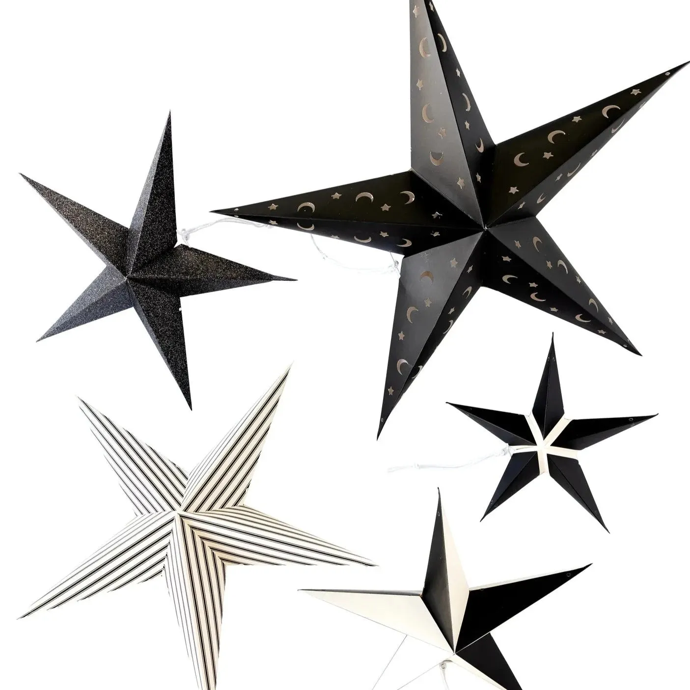 BLACK & WHITE 3D STARS