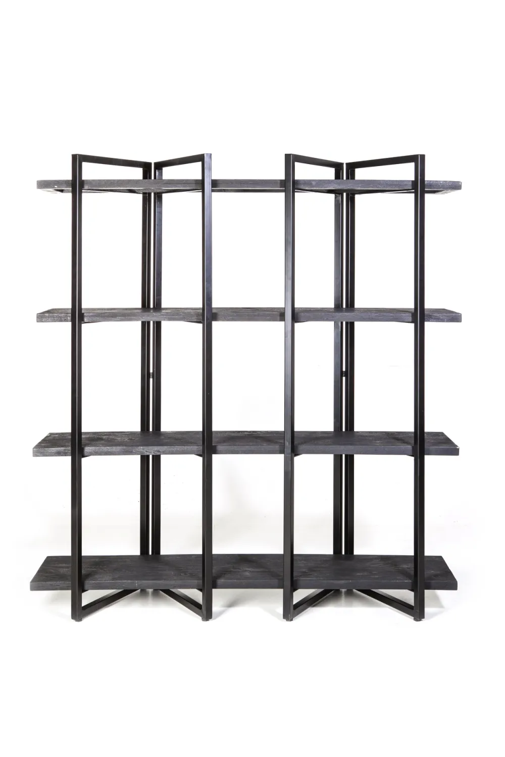 Black Wood 4-Shelf Bookcase | Eleonora Eddy High