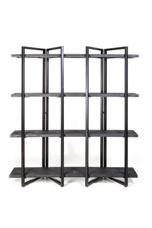 Black Wood 4-Shelf Bookcase | Eleonora Eddy High