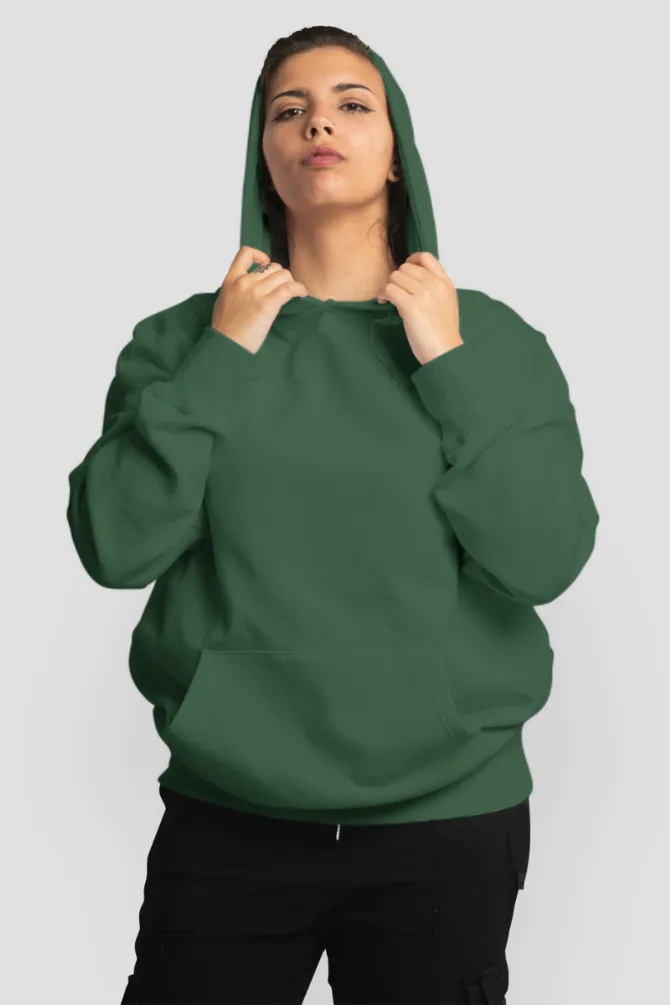 Bottle Green Oversized Hoodie for women