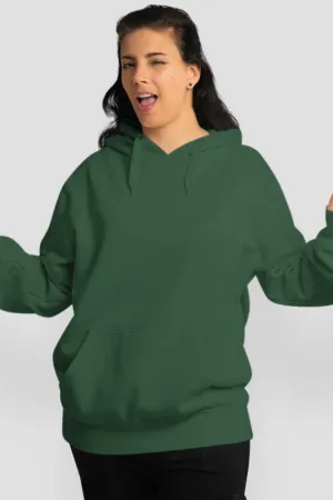 Bottle Green Oversized Hoodie for women