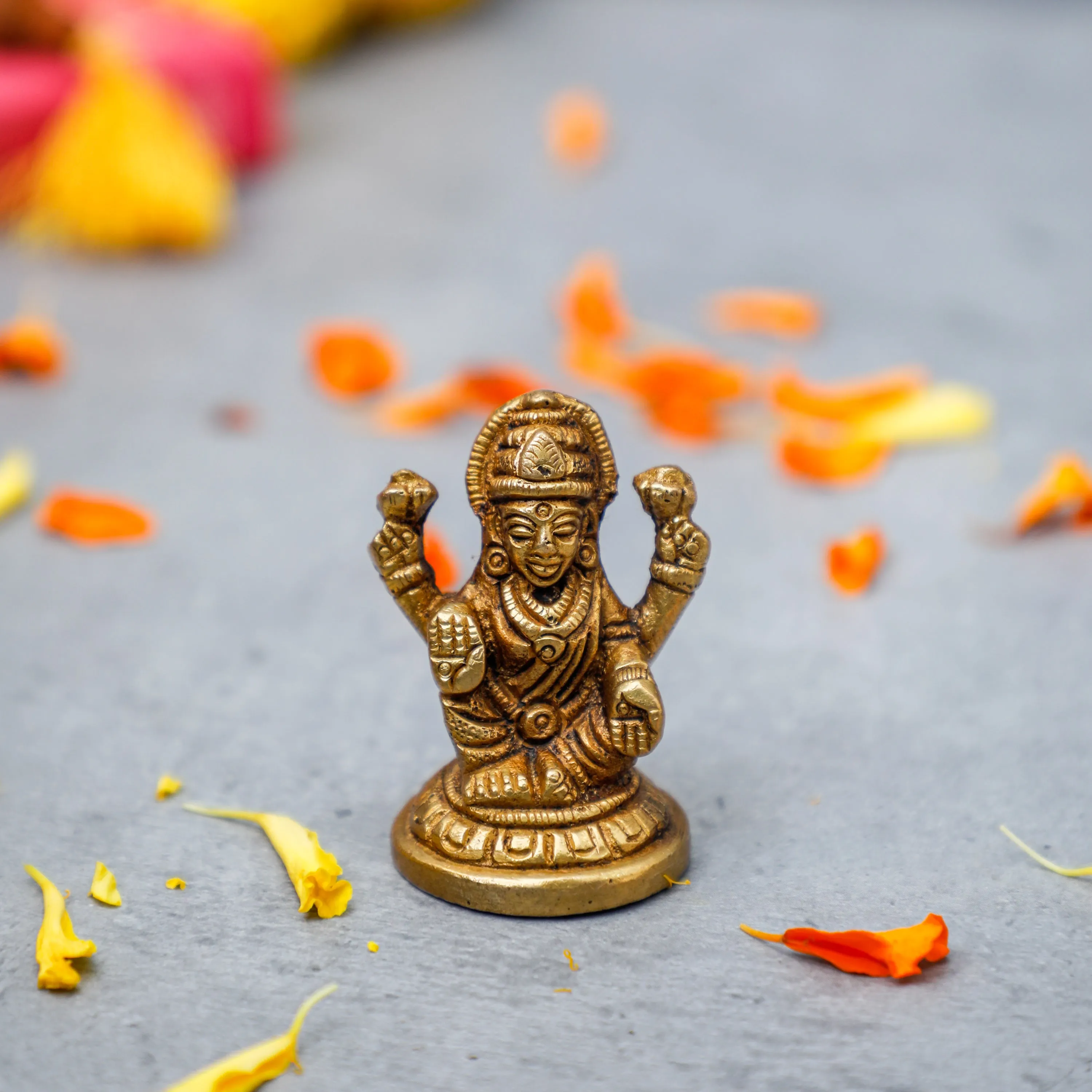 Brass Goddess Lakshmi Idol