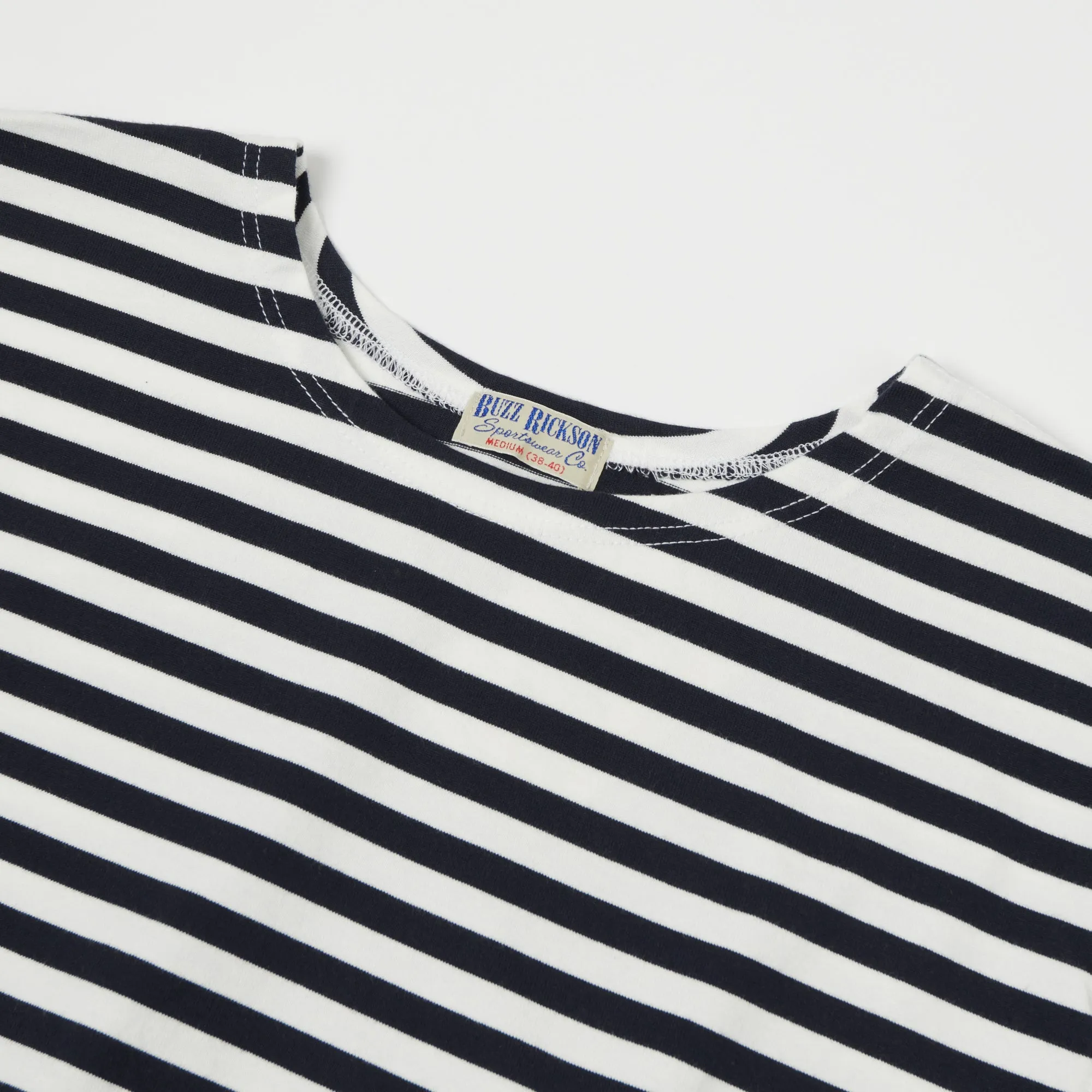 Buzz Rickson's USN Stripe Border Tee - Navy/White