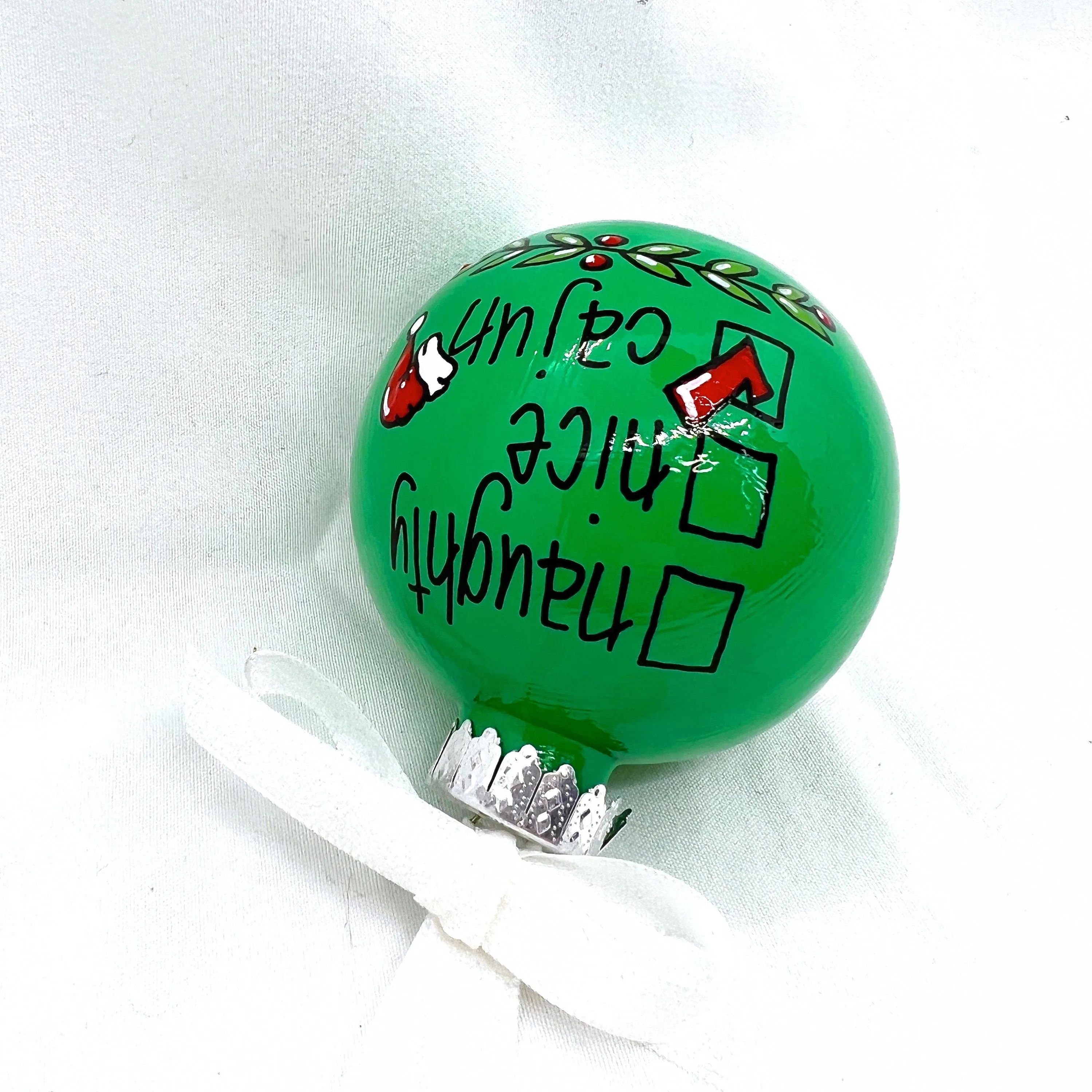 Cajun Ornament - Louisiana Ornament, Christmas Ornament, Holiday Ornament, Cajun Gift, Naughty or Nice, Ornament Exchange