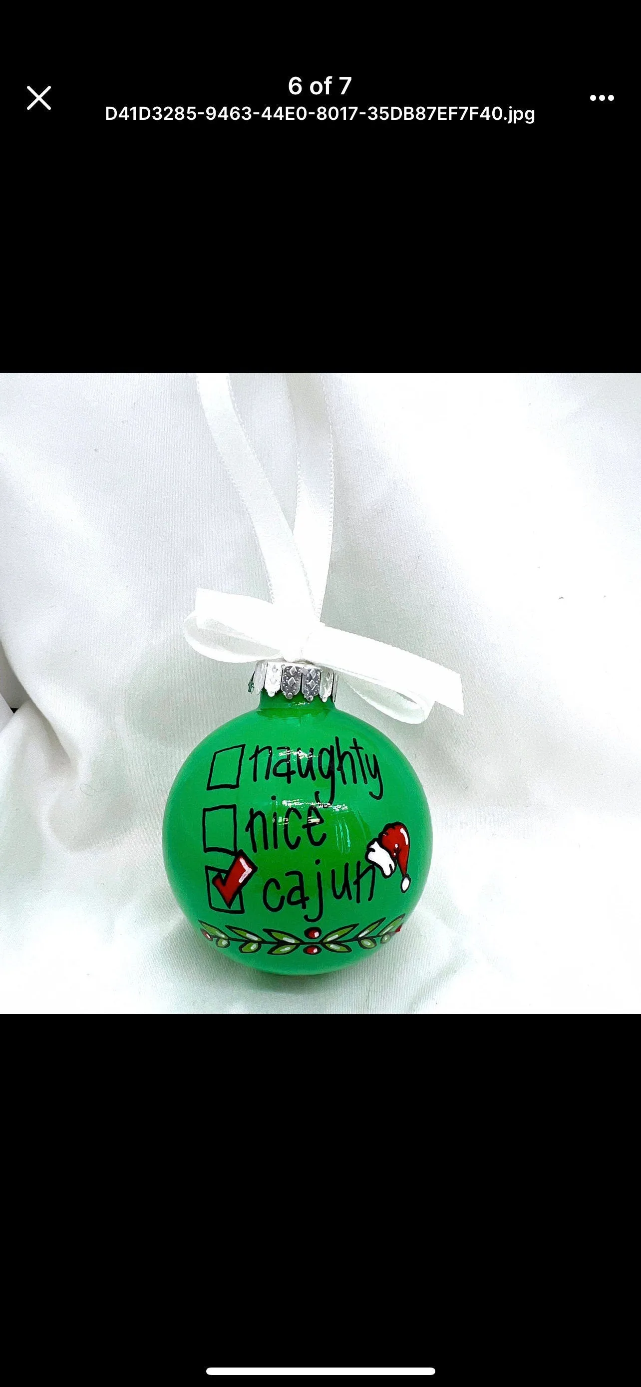 Cajun Ornament - Louisiana Ornament, Christmas Ornament, Holiday Ornament, Cajun Gift, Naughty or Nice, Ornament Exchange