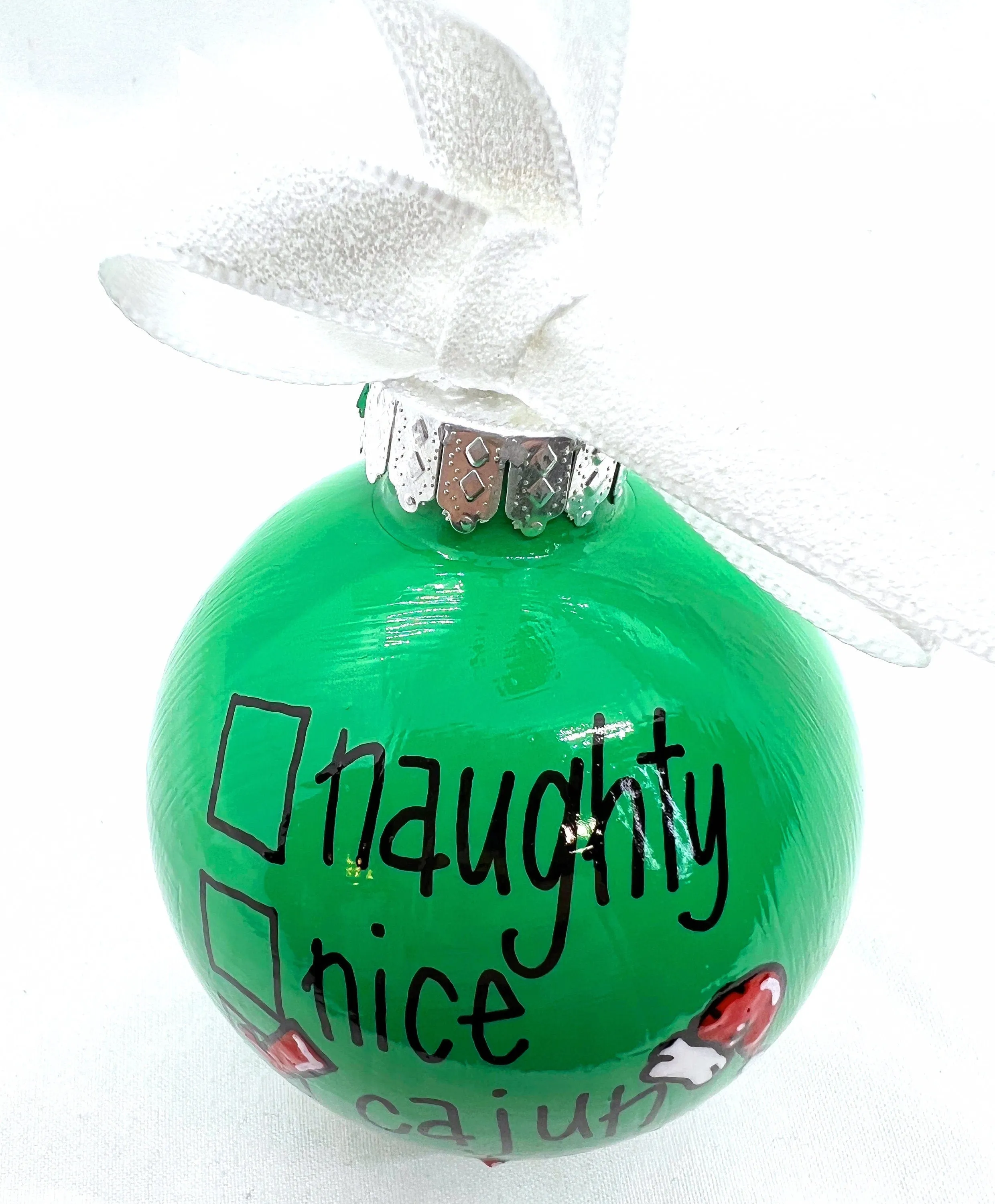 Cajun Ornament - Louisiana Ornament, Christmas Ornament, Holiday Ornament, Cajun Gift, Naughty or Nice, Ornament Exchange