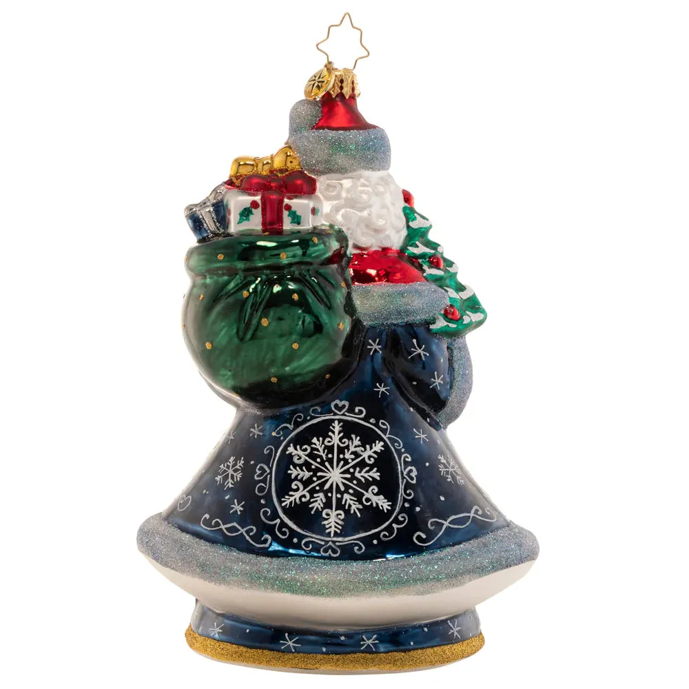 Christopher Radko Santa's Snowy Scene Ornament