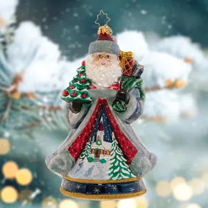 Christopher Radko Santa's Snowy Scene Ornament