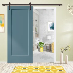 Composite MDF 1-Panel Interior Sliding Barn Door with Hardware Kit