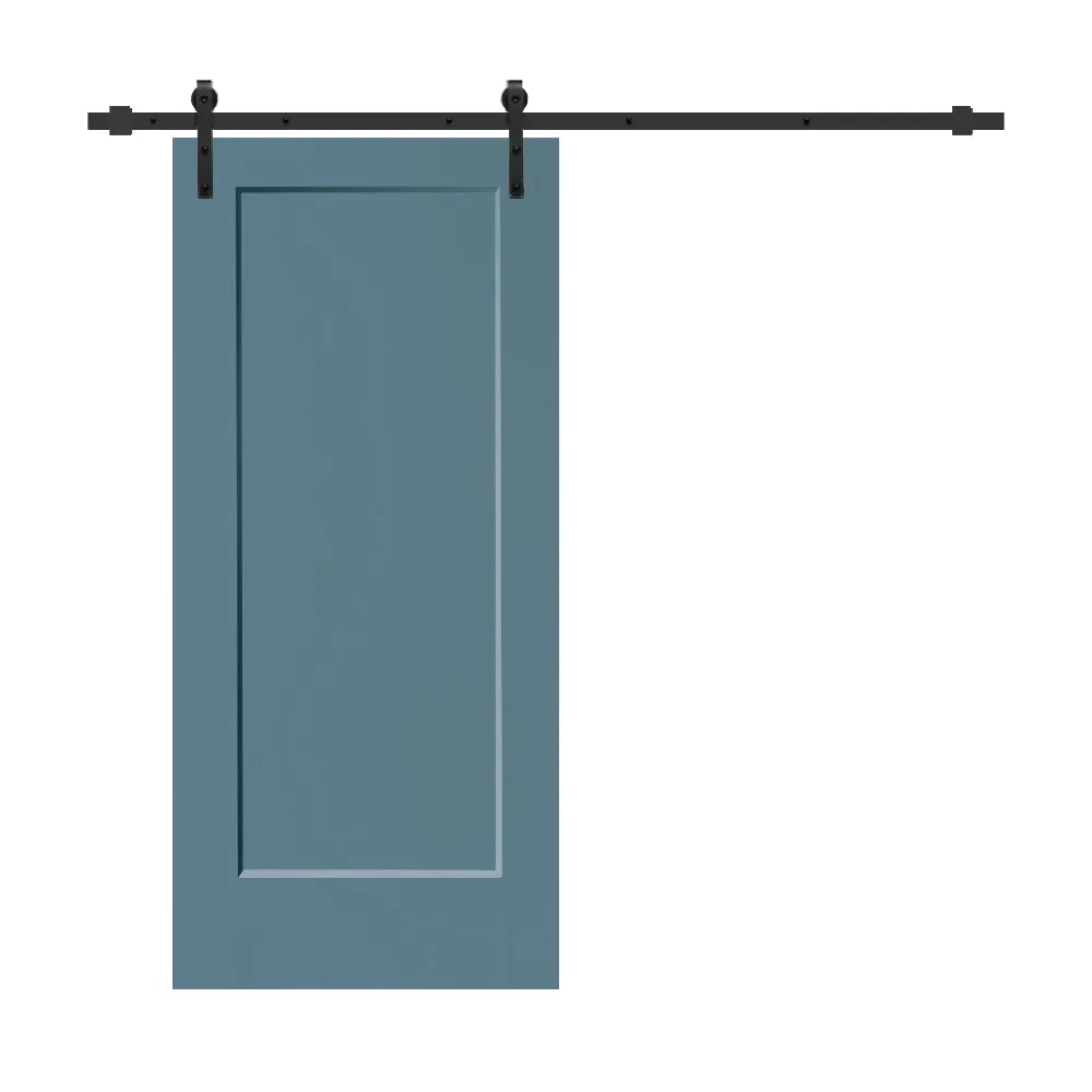 Composite MDF 1-Panel Interior Sliding Barn Door with Hardware Kit