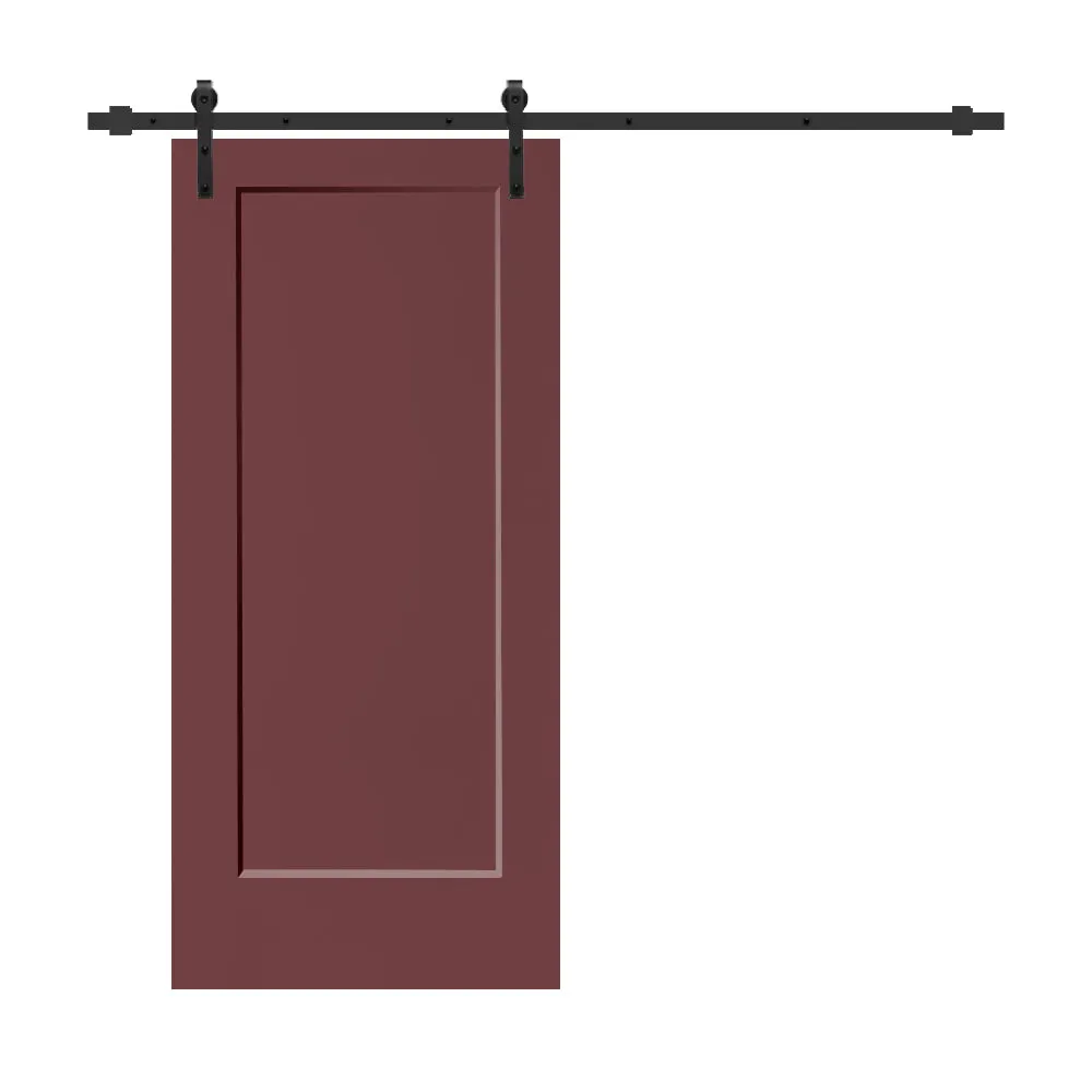 Composite MDF 1-Panel Interior Sliding Barn Door with Hardware Kit