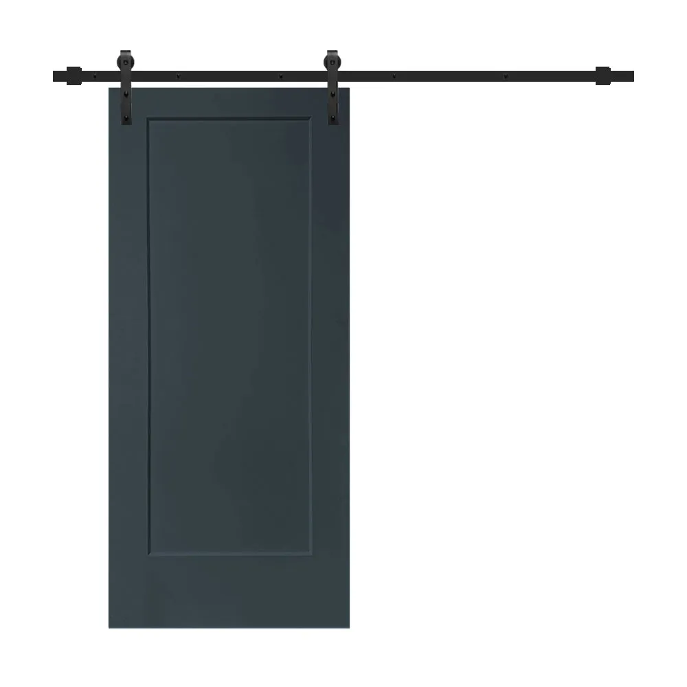 Composite MDF 1-Panel Interior Sliding Barn Door with Hardware Kit