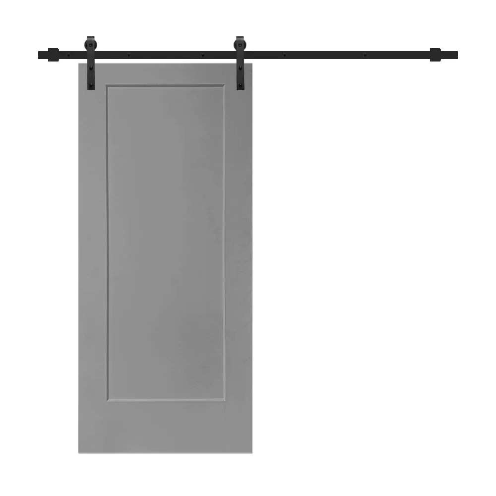 Composite MDF 1-Panel Interior Sliding Barn Door with Hardware Kit