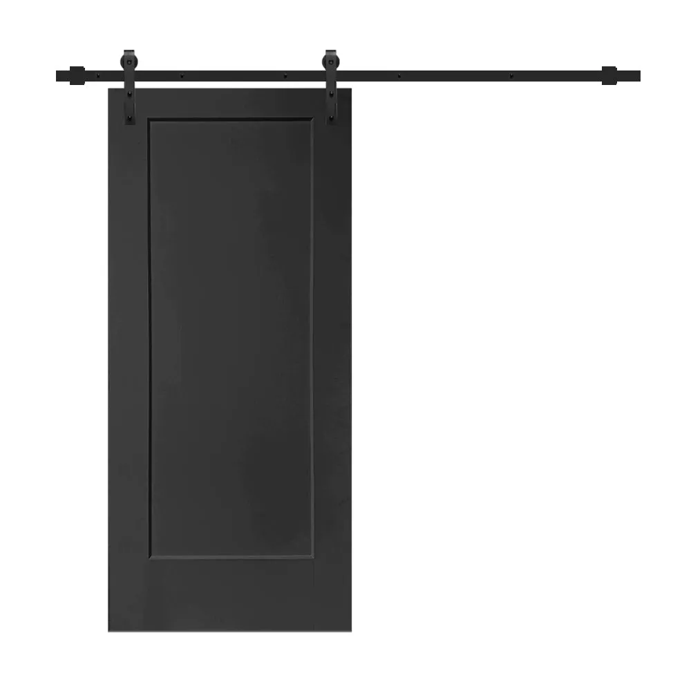 Composite MDF 1-Panel Interior Sliding Barn Door with Hardware Kit