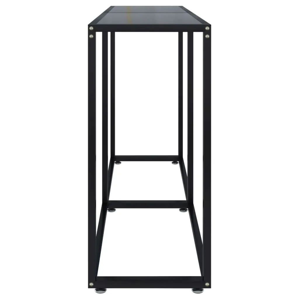 Console Table Black 140x35x75.5cm Tempered Glass