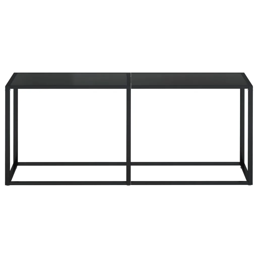 Console Table Black 180x35x75.5cm Tempered Glass