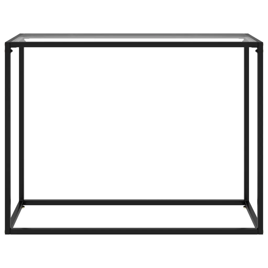 Console Table Transparent 100x35x75 cm Tempered Glass