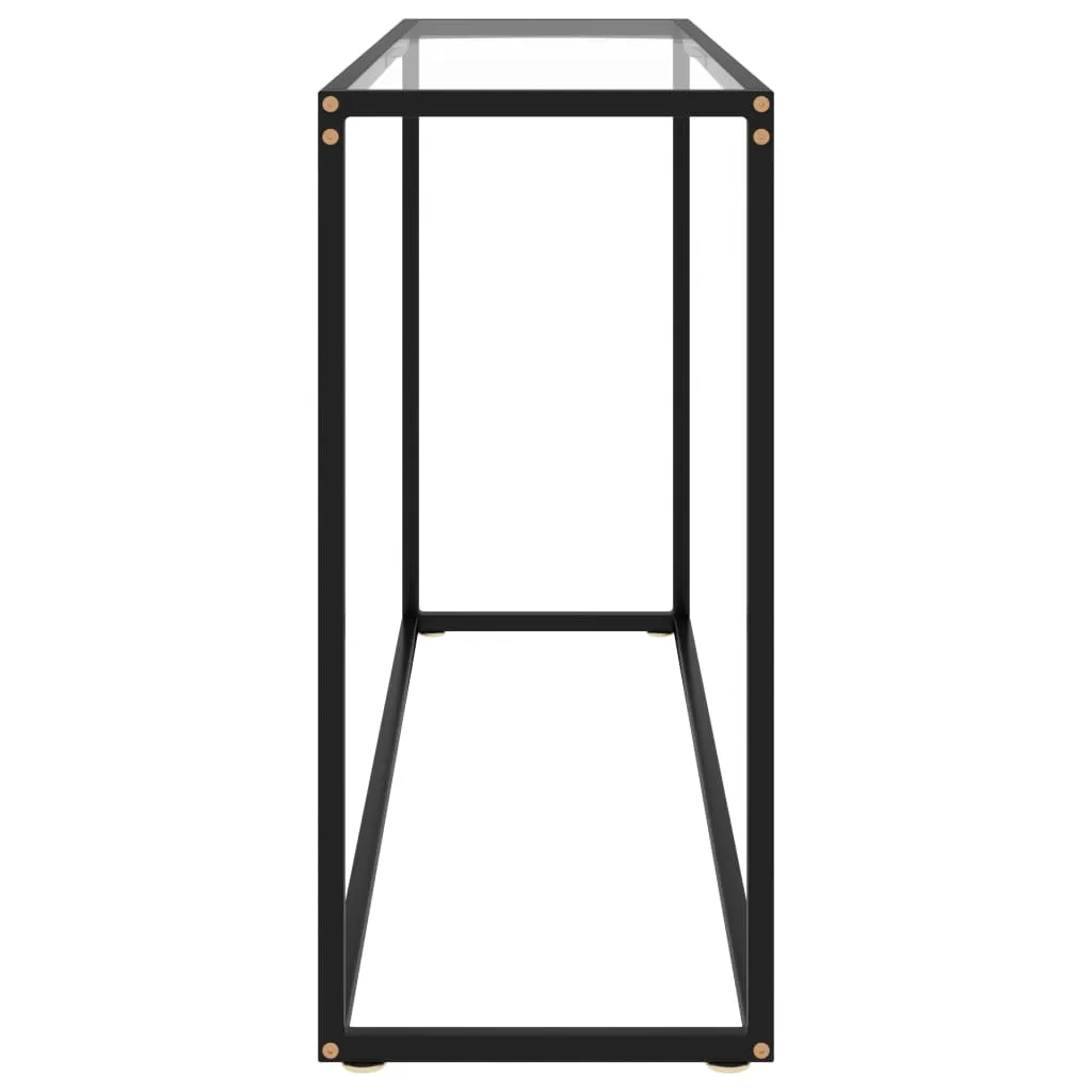 Console Table Transparent 120x35x75 cm Tempered Glass