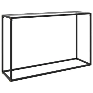 Console Table Transparent 120x35x75 cm Tempered Glass