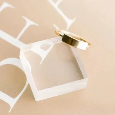 Dainty Gold Bar Ring by Land of Salt