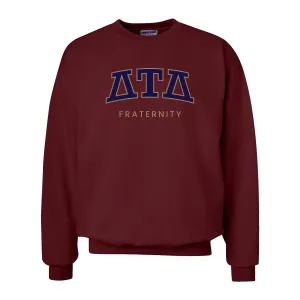 Delt Maroon Old School Crewneck