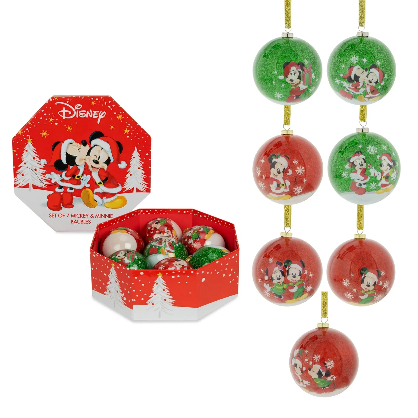 Disney Mickey and Minnie Mouse Christmas Baubles