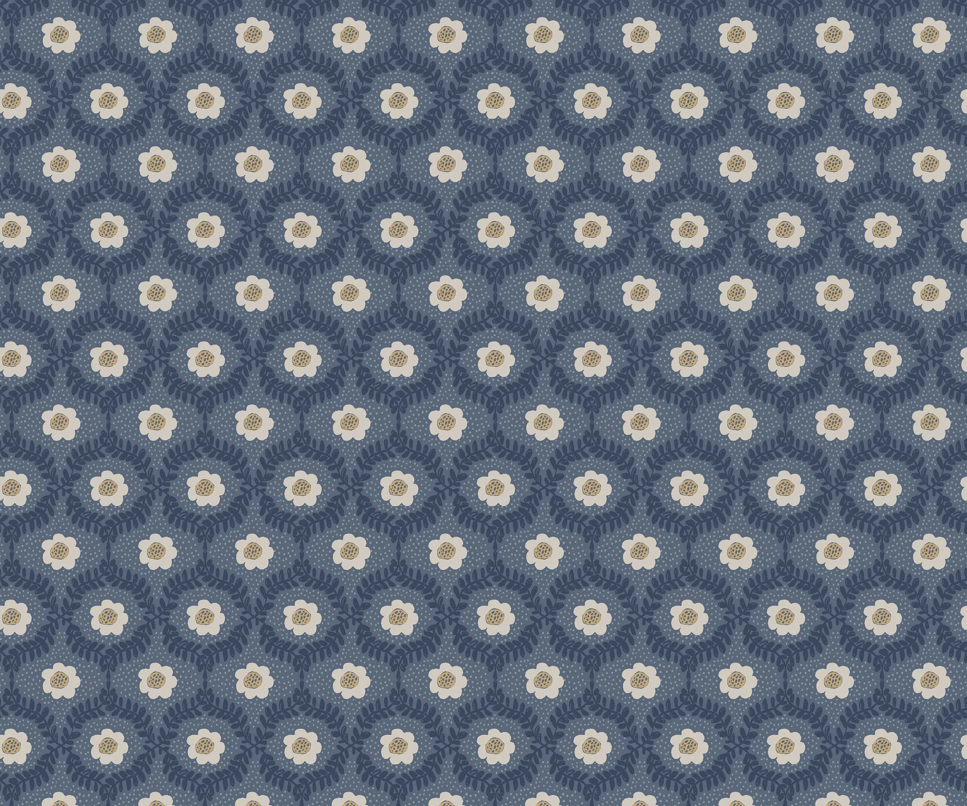 Emma Wallpaper - Navy