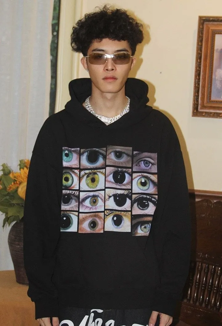 Eye Photo Graphic Hoodie