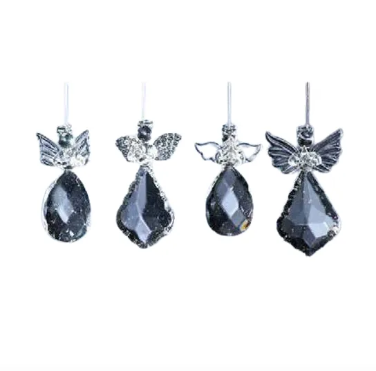 Faceted Crystal Angel Ornaments