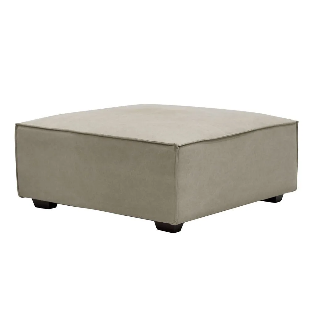 Felix Fabric Large Ottoman - Modern Hamptons Chic