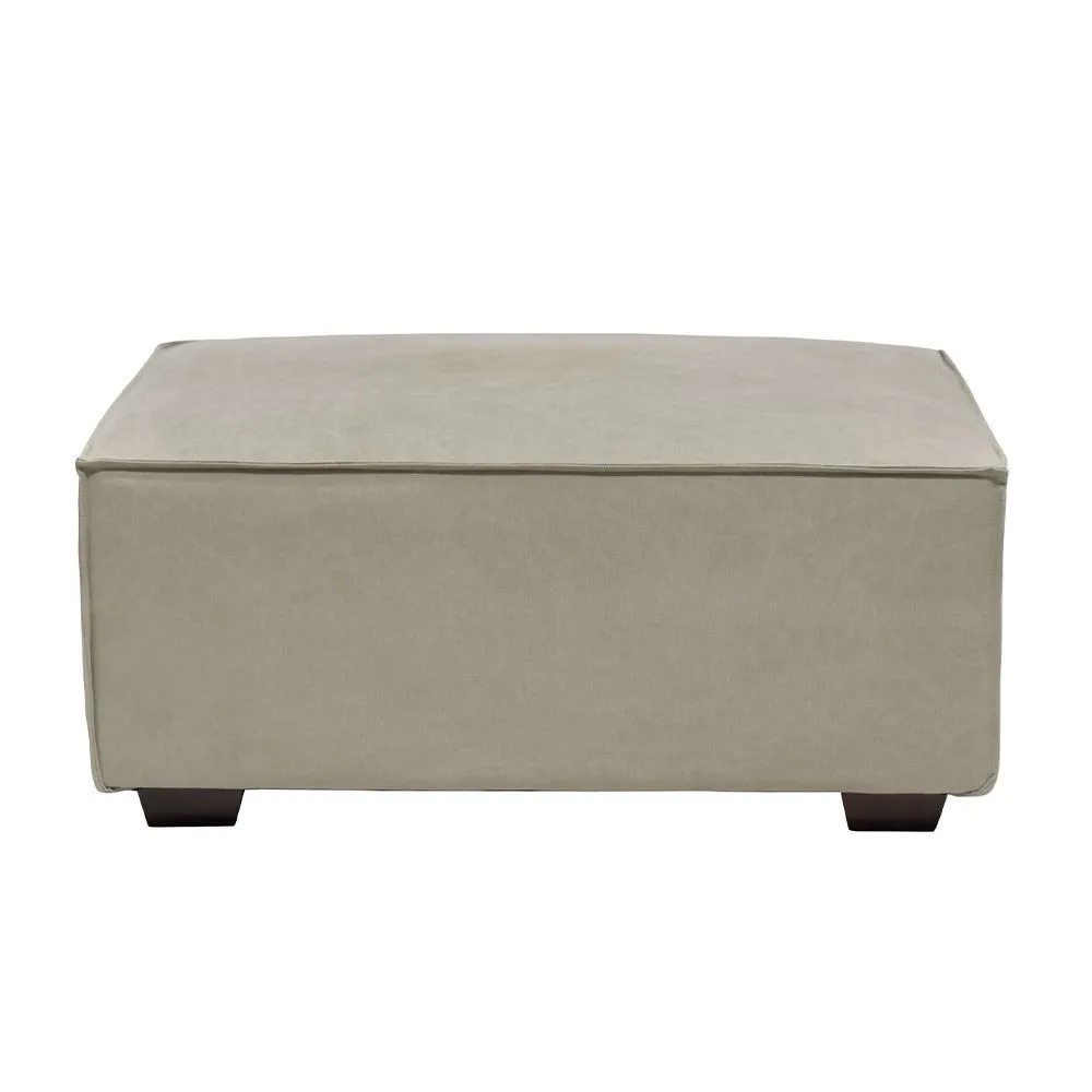 Felix Fabric Large Ottoman - Modern Hamptons Chic