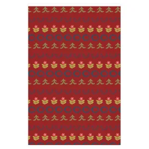 Folk Art Motif Wrapping Paper