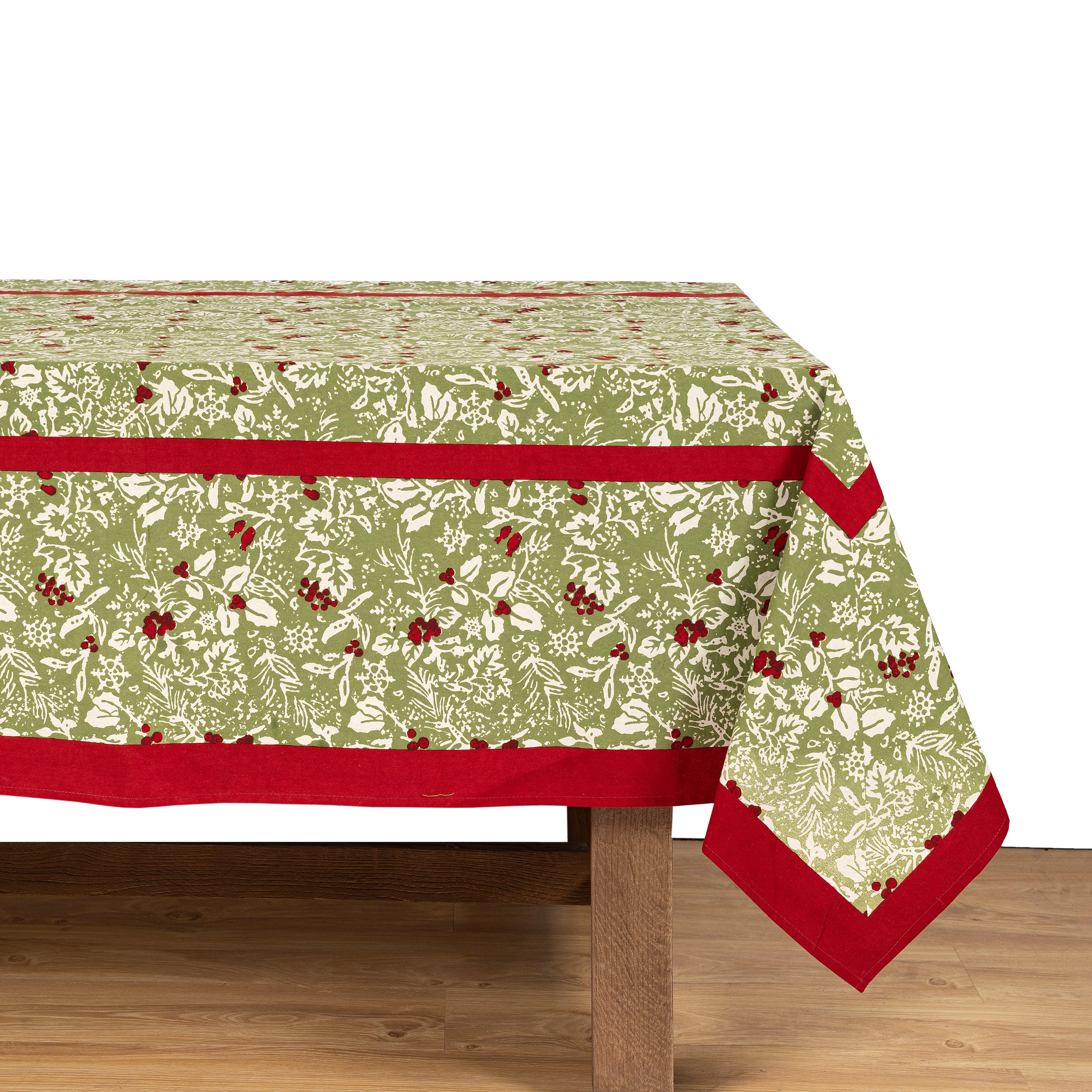 French Tablecloth Baies de Houx Red & Green