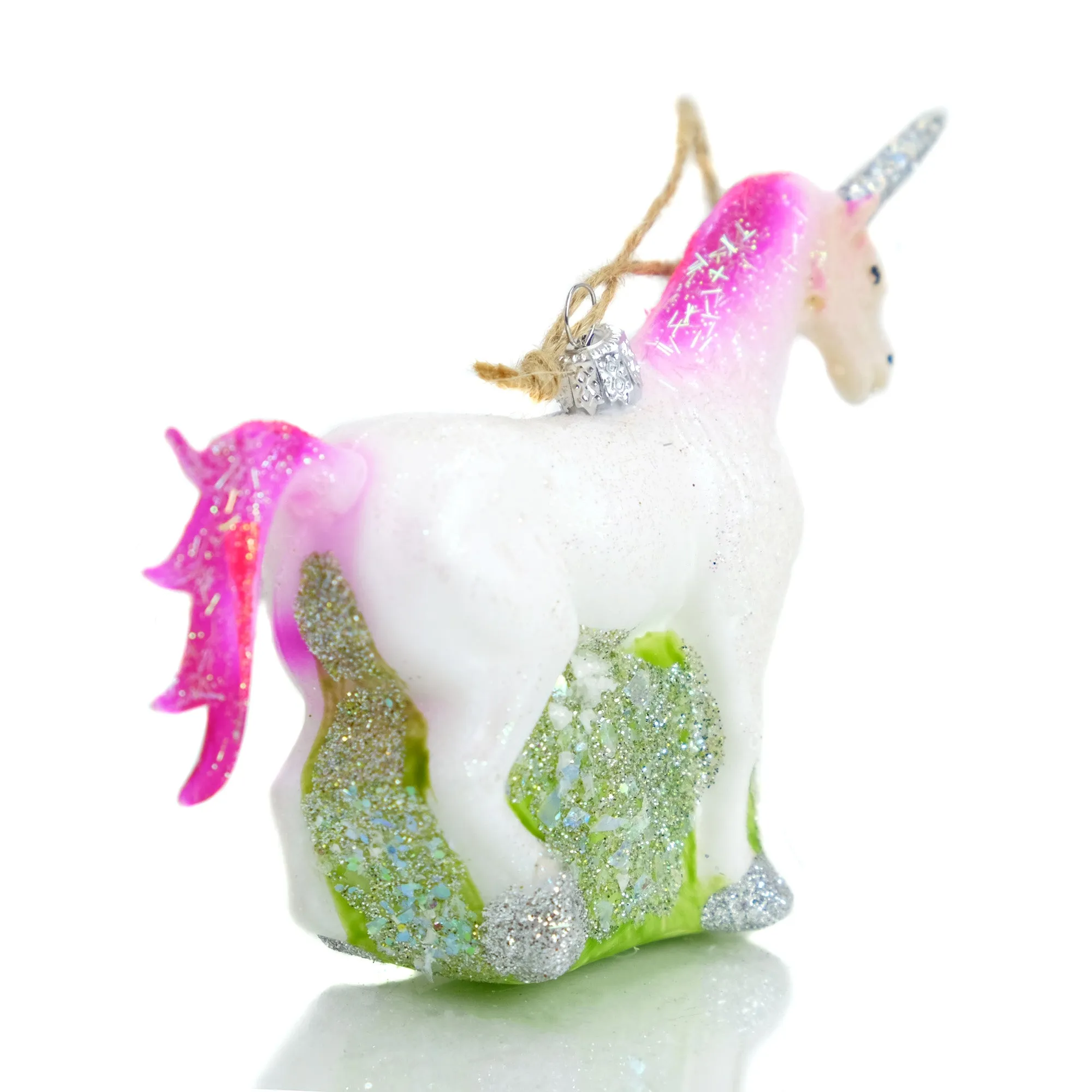 Glittered Unicorn Ornament