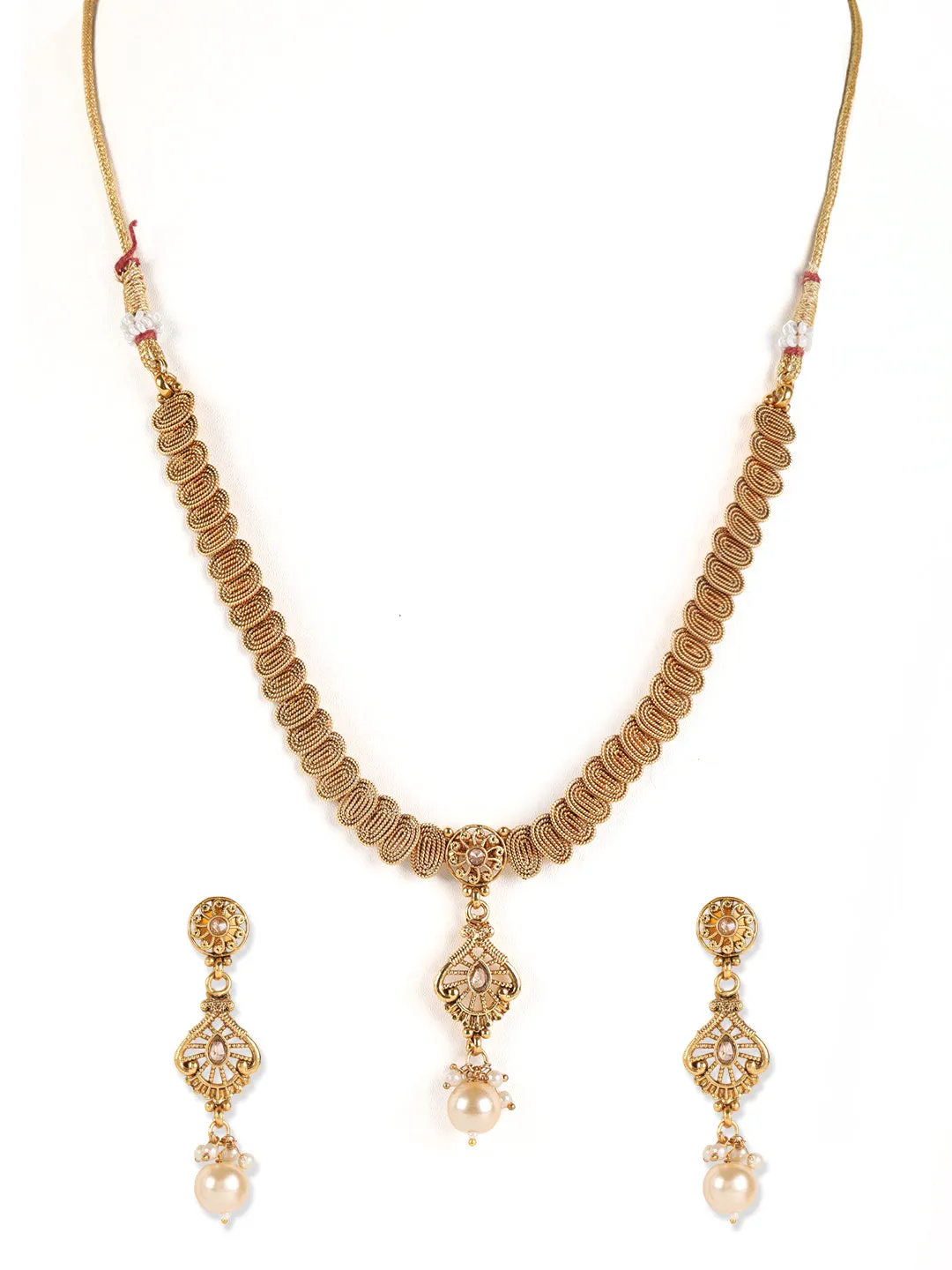 Gold-Plated Handcrafted Traditional Jewellery Set