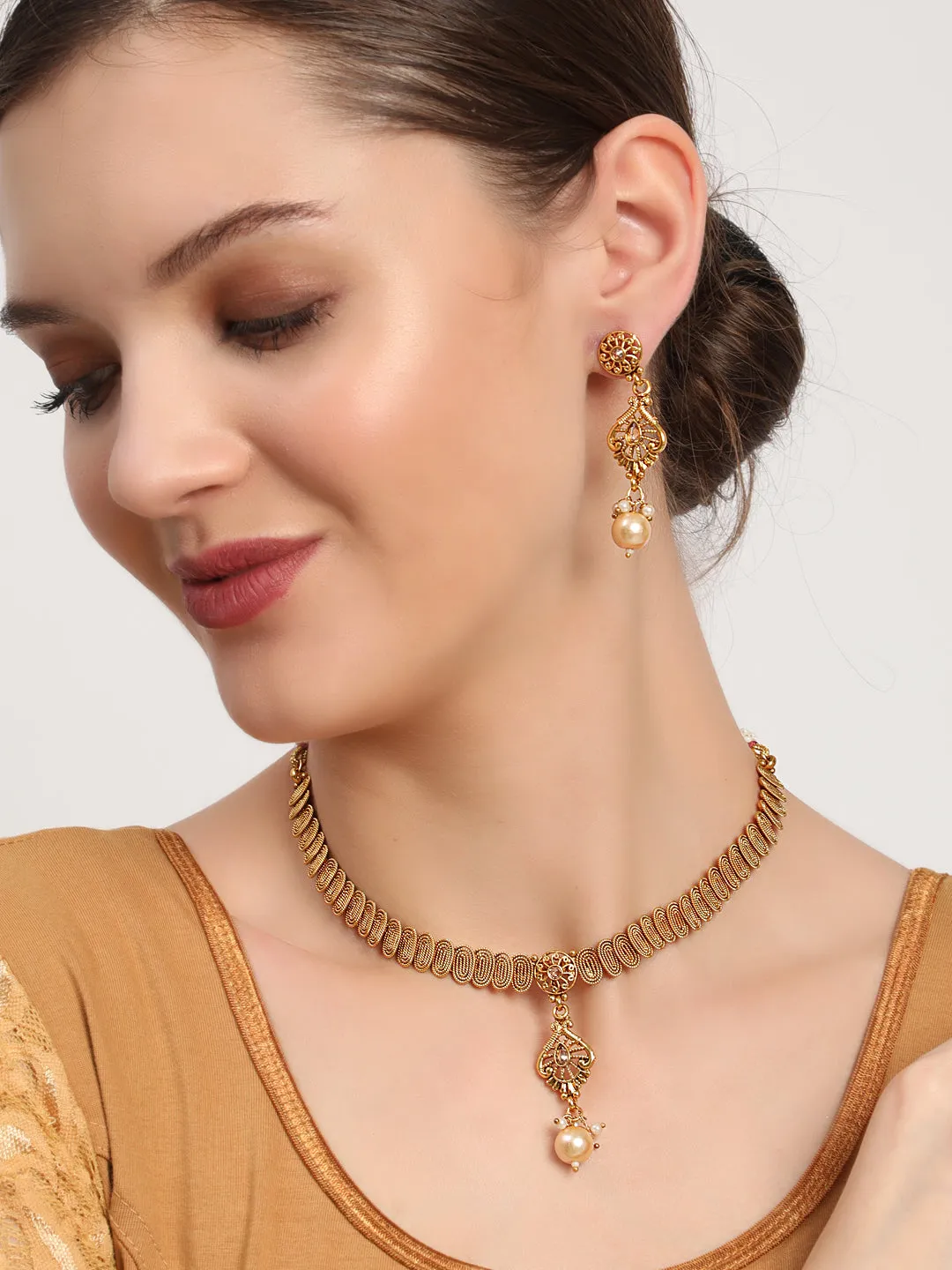 Gold-Plated Handcrafted Traditional Jewellery Set